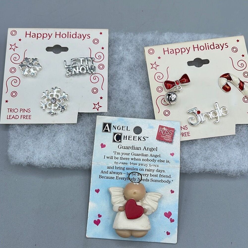 NWT Russ Holiday  vintage pins on cards